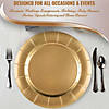 13" Gold Round Disposable Paper Charger Plates (120 Plates) Image 4