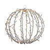 13" LED Lighted Christmas Hanging Ball Decoration - Warm White Lights Image 1