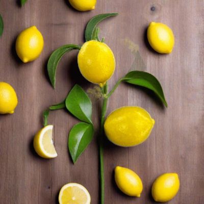 13" Lemon Leaf Spray Image 2