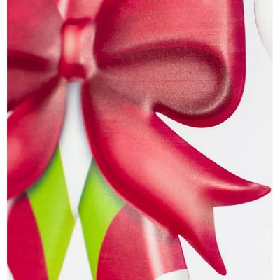 13" Metal Embossed Candy Canes: Lime Green/Red Image 1