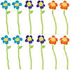 13" Multicolor Bendable Smile Face Stuffed Flowers &amp;#8211; 12 Pc. Image 1