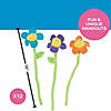 13" Multicolor Bendable Smile Face Stuffed Flowers &amp;#8211; 12 Pc. Image 1