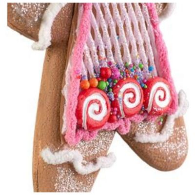 13" Pink Gingerbread Ornament Image 1