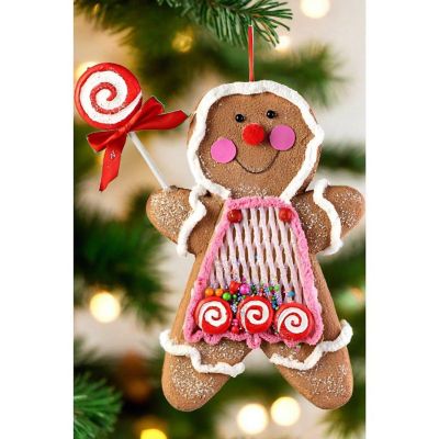 13" Pink Gingerbread Ornament Image 3