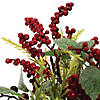 13" Red Berries and Foliage in Vintage Milk Pitcher Christmas Decoration Image 2