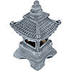 13" Solar Powered LED Lighted Pagoda Outdoor Garden Statue Image 2