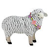 13" White and Brown Plush Standing Sheep Spring Easter Figure Image 1
