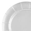 13" White Round Disposable Paper Charger Plates (120 Plates) Image 1