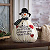 13" x 12" Softy the Snowman Stuffed Christmas Decoration Image 1