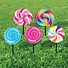 13" x 22" Candy World Swirl Lollipop Yard Signs - 5 Pc. Image 1