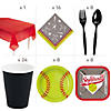 131 Pc. Softball Party Ultimate Tableware Kit for 8 Guests Image 1