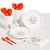 139 Pc. In My Bride Era Disposable Tableware Kit for 25 Image 1