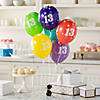 13th Birthday Sparkle 11" Latex Balloon Assortment - 6 Pc. Image 2