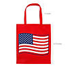 14 1/2" x 16 3/4" Large Patriotic Flag Nonwoven Tote Bags - 12 Pc. Image 1