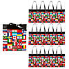 14 1/2" x 17" Large Nonwoven Flags of All Nations Tote Bags - 12 Pc. Image 1