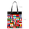 14 1/2" x 17" Large Nonwoven Flags of All Nations Tote Bags - 12 Pc. Image 1