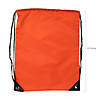 14 1/2" x 18" Large Orange Drawstring Bags - 12 Pc. Image 1