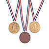 14 1/2" x 2 1/2" 9 oz. Chocolate Candy Award Medals - 12 Pc. Image 1