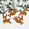 14" - 16 1/4" Christmas Reindeer Yard Stakes - 4 Pc. Image 1