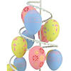 14.25" Blue, Pink and Yellow Cut-Out Spring Easter Egg Tree Decor Image 2