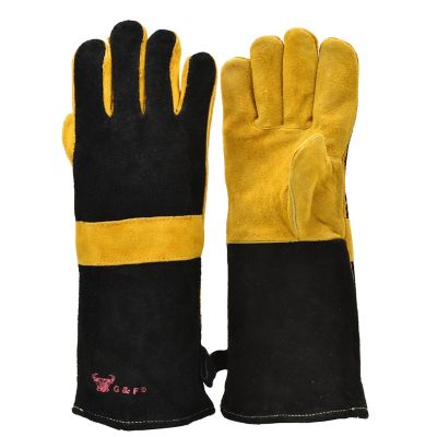 14.5&amp;#8216;&amp;#8217; Suede Cowhide Leather Gloves Image 1