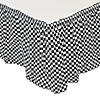 14 ft. x 29" Black &amp; White Checkered Plastic Table Skirt Image 1