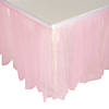 14 ft. x 29&quot; Light Pink Tulle Table Skirt Image 1