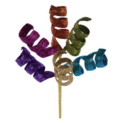 14" Glitter Curl Pick: Fiesta Image 1