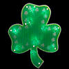 14" LED Lighted Green Shamrock St. Patrick's Day Window Silhouette Image 1