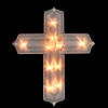 14" Lighted Religious Cross Easter Window Silhouette Decoration Image 1