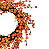 14" Orange and Red Berry Artifical Fall Harvest Twig Wreath  14-Inch  Unlit Image 2
