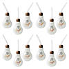 14 oz. Bulk 60 Ct. Grad Lightbulb Reusable Plastic Cups with Lids & Straws Image 1