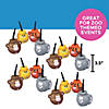 14 oz. Bulk 60 Ct. Zoo Animal Reusable Plastic Cups with Lids &amp; Straws Image 1