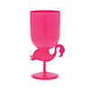 14 oz. Flamingo Reusable BPA-Free Plastic Goblets - 12 Ct. Image 1
