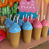 14 oz. Ice Cream-Shaped Reusable BPA-Free Plastic Cups with Lids & Straws - 12 Ct. Image 1