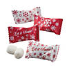 14 oz. Let it Snow Red & White Snowflake Wrapped Buttermints - 108 Pc. Image 1