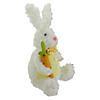 14" Plush White Easter Bunny Rabbit Holding a Carrot Image 2
