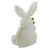14" Plush White Easter Bunny Rabbit Holding a Carrot Image 4