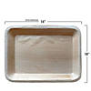 14" x 10" Rectangular Natural Palm Leaf Eco-Friendly Disposable Trays (25 Trays) Image 2