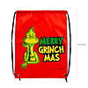 14" x 18" Bulk 48 Pc. Large Dr. Seuss&#8482; The Grinch Nylon Drawstring Bags Image 1