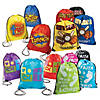 14" x 18" Bulk 48 Pc. Religious Kid&#8217;s Drawstring Bags Variety Pack Image 1
