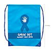 14" x 18" Large Nylon Child Abuse Awareness Drawstring Bags - 12 Pc. Image 1