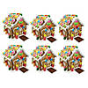 14" x 9 1/2" Bulk Tootsie Roll<sup>&#174;</sup> Gingerbread House Kits - Makes 6 Image 1