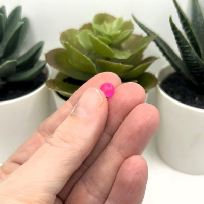 140 Pcs 6mm Pink Frosted Beads Image 2
