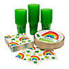 146 Pc. St. Patrick&#8217;s Day Lucky Rainbow Party Tableware Kit for 48 Guests Image 1