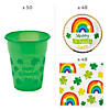 146 Pc. St. Patrick&#8217;s Day Lucky Rainbow Party Tableware Kit for 48 Guests Image 1