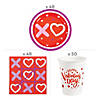 146 Pc. XOXO Hearts Tableware Kit for 48 Guests Image 1