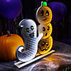 15 1/4&quot; Halloween Happy Ghost &amp; Jack-O'-Lantern Plastic Infinity Light Image 1