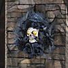 15 3/4&quot; Black Wreath with Light-Up Skull &amp; Sound Image 1