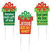 15 3/4" x 24 3/4" Religious Christmas Gift Yard Signs - 3 Pc. Image 1